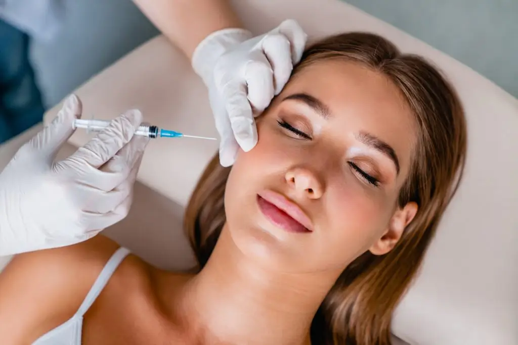 Facial Fillers and Future Facelift Planning: Woman getting face injections with facial fillers at Modern Aesthetica in Beverly Hills, CA